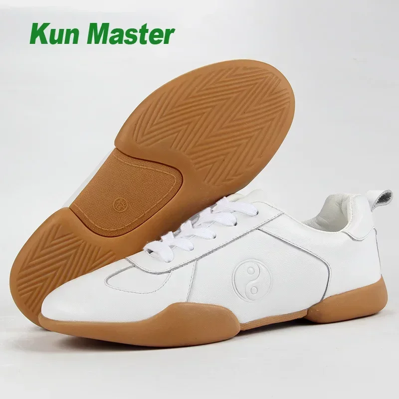 Genuine Leather Kung fu Tai Chi Shoes Martial Art Shoes sport Sneakers Cowhide Leather Unisex Free Flexible Men Women 2025