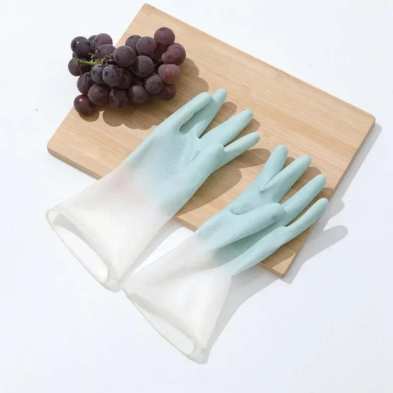 1Pair Dishwashing Gloves Household Cleaning Kitchen Durable Latex Washing Clothes Rubber Washing Dishes Housework