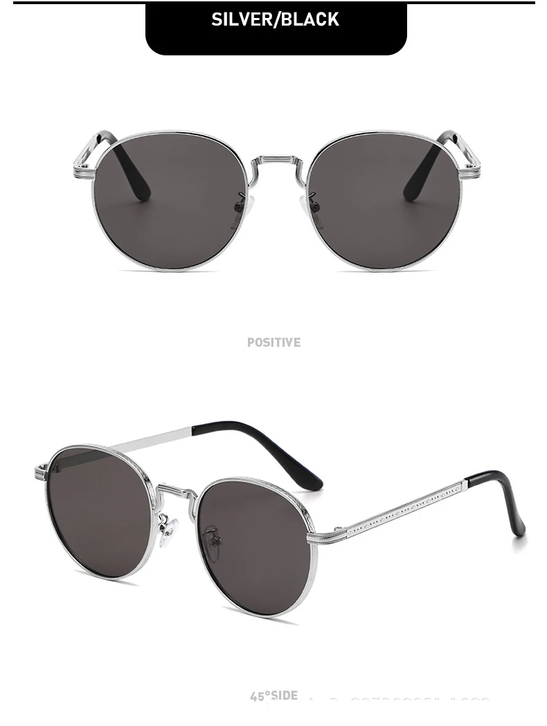Sonnenbrille mit elliptischem Metallrahmen für Damen, kleiner Rahmen, Retro-Trend, modisch, High-End-Sonnenbrille für Herren 2403 – Detail 18