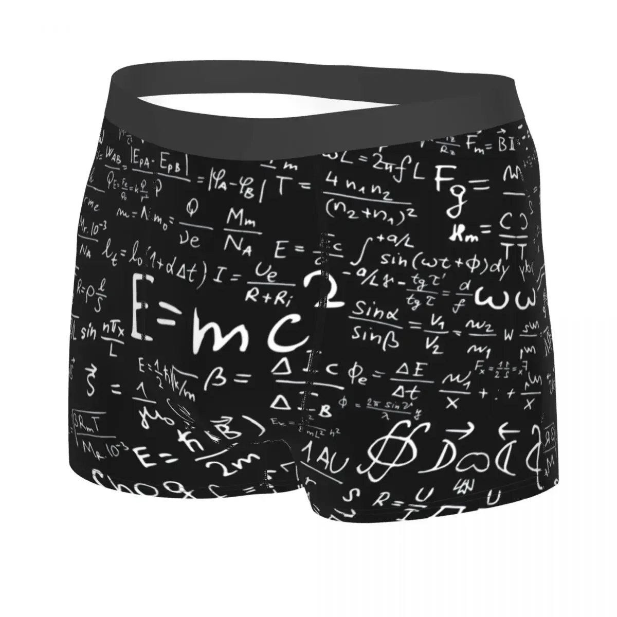 Custom Physics Equations Underwear Men Stretch Geek Science Math Boxer Briefs Shorts Panties Soft Sexy Underpants For Homme