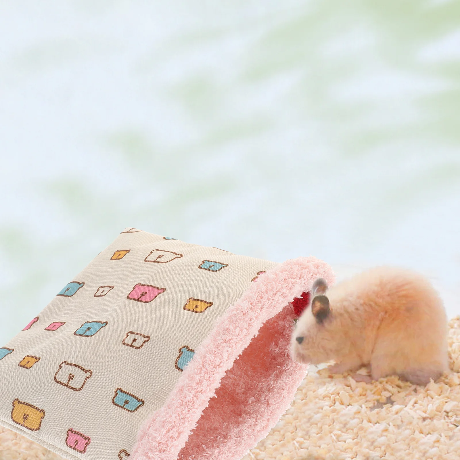 

Warm Pet Sleep Sack Bed For Hamster Rabbits Small Pets Cozy Wrap Blanket Nest Snug Sleeping Mat Portable Bed Soft Comfortable