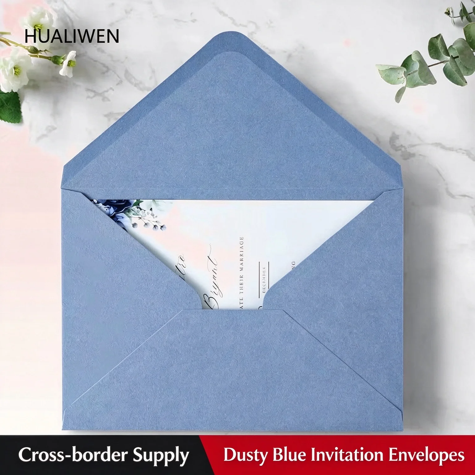 10pcs Cross-border Hot Sale Fog Blue High-End Blank Envelope Wedding Party Invitation Wholesale