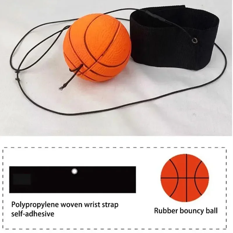 1pc Sponge Rubber Rebound Ball Sports Bouncy Return Hand Ball High Elasticity Football basketball Shape For Stiffness Relief