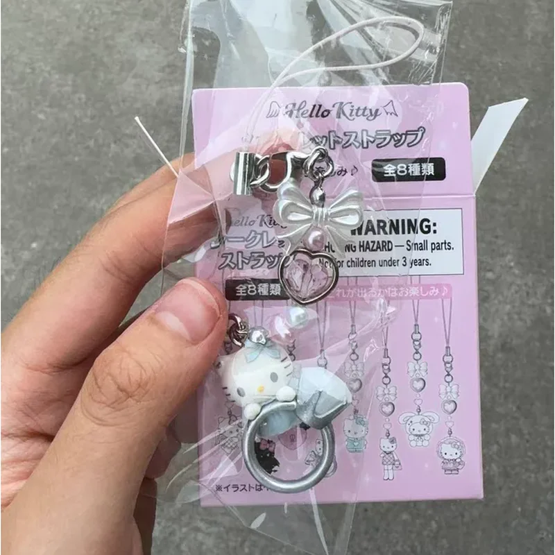Kawaii Hello Kitty Kuromi My Melody Dream Angel Series colgante para teléfono móvil Anime Sanrio Girl corazón lindo llavero chica mente regalo