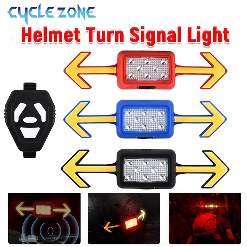 

LED Bicycle Turn Signal Light Rechargeable Bike Wireless Remote Control Rear Light Motorcycle Safety Helmet Warning Tail Lamp