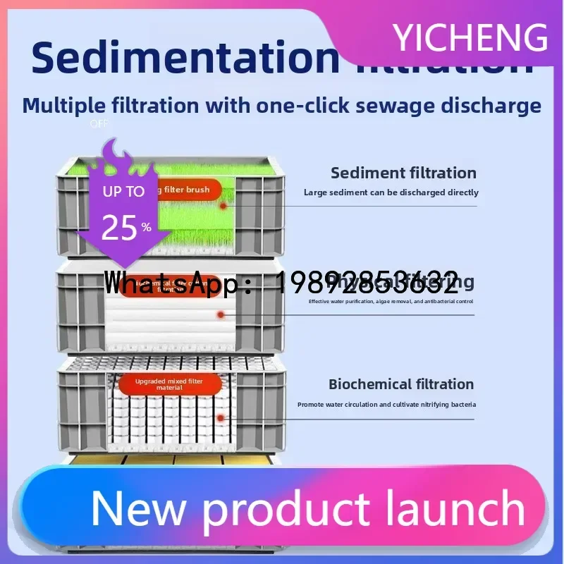 

Fish Tank Circulation Box Water Circulation System Turtle Filter External Fish Pond Drip Box