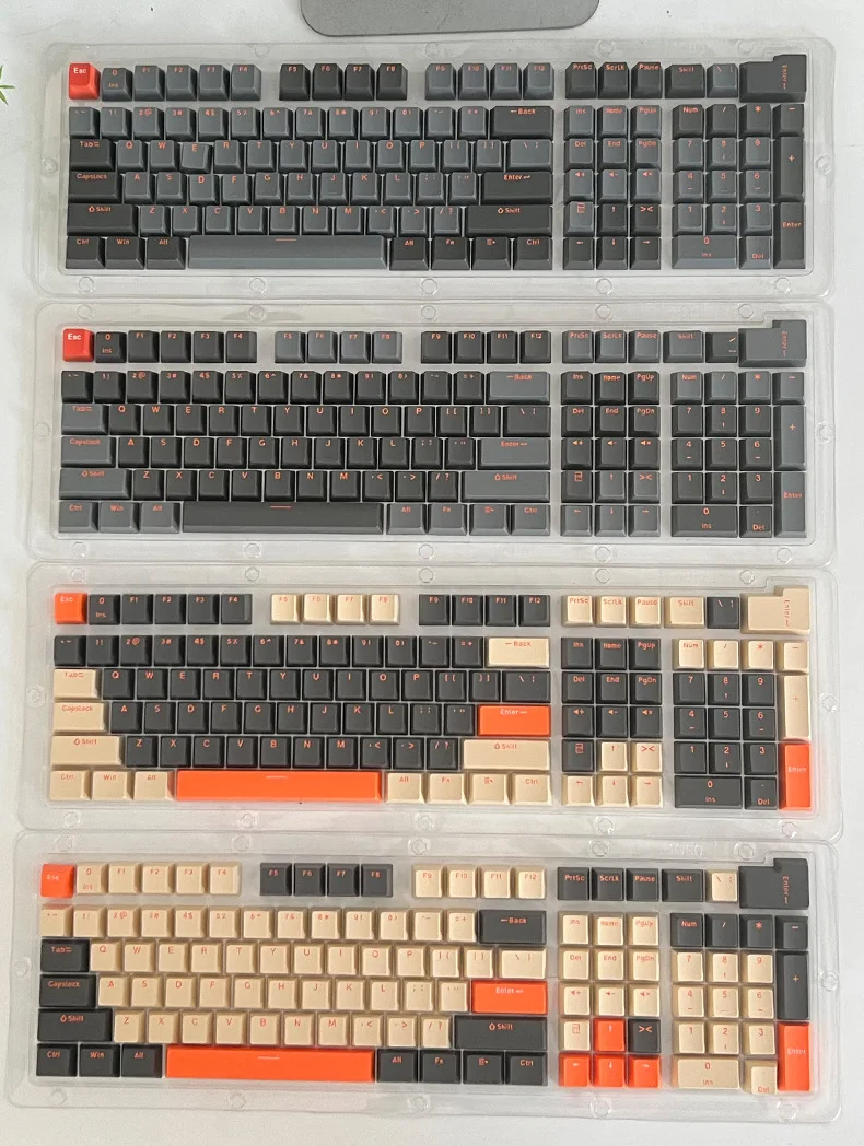 

Salmon Glimmer Milkshake Space Gray Business Gray Keycaps ABS Material OEM Profile Set For 61/87/104/108 Mechanical Keyboards