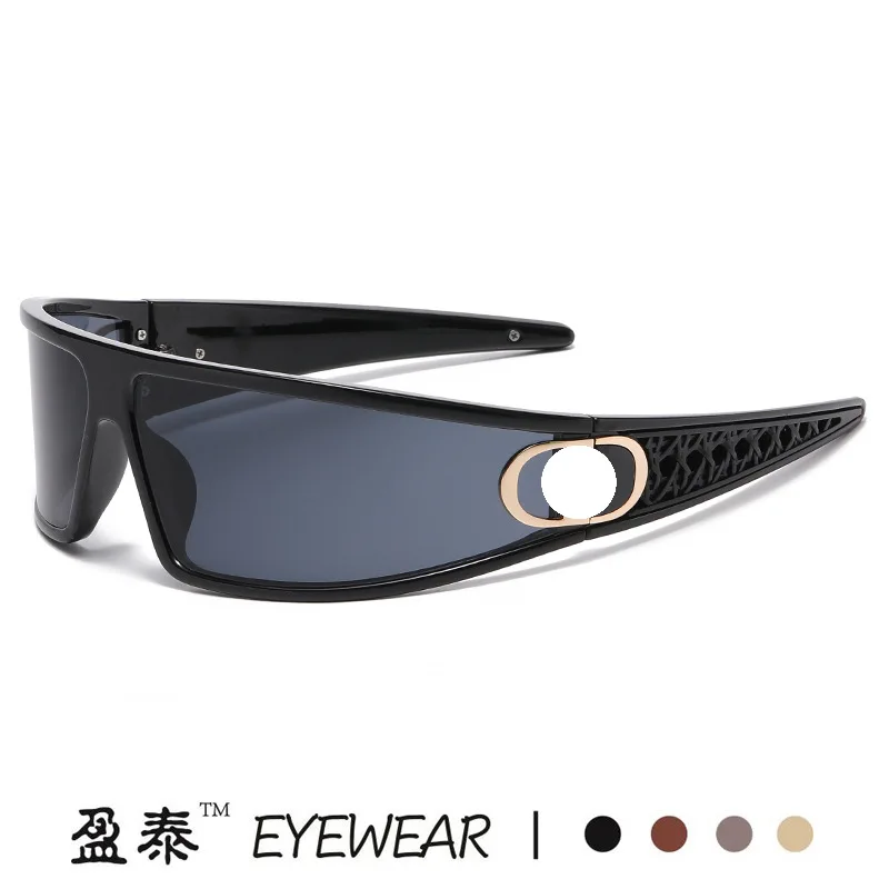 Women's new D headband sunglasses, Internet celebrity fashion photo-styling sunglasses, UV protection, with gift box