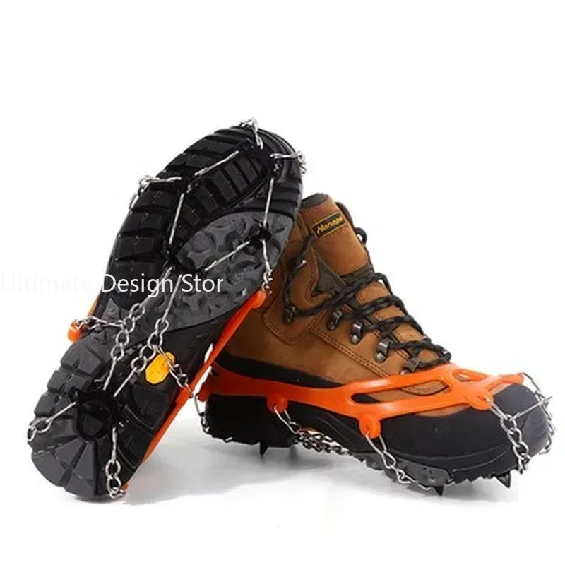 Quality Outdoor Climbing Antiskid Crampons Winter Walk 8 Teeth Ice Fishing Snowshoes Manganese Steel Slip Shoe Covers