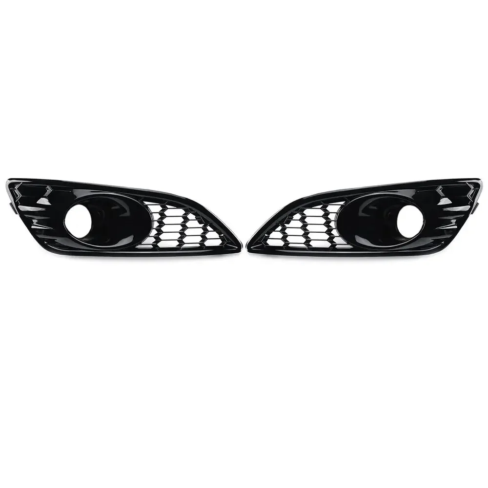 Pair Hollow Mesh Honeycomb Car Front Bumper Fog Lamp Lower Grille For Ford Fiesta MK7 Zetec S / Sport 2012-2017 Fog Light Grill