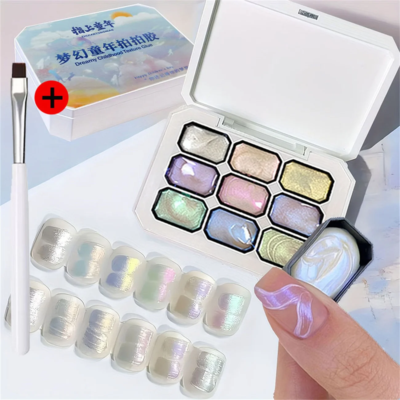 

1set/2pcs 9-color nail solid patting gel dreamy texture adhesive UV&LED nail polish glue salon Christmas new popular DIY Y2K