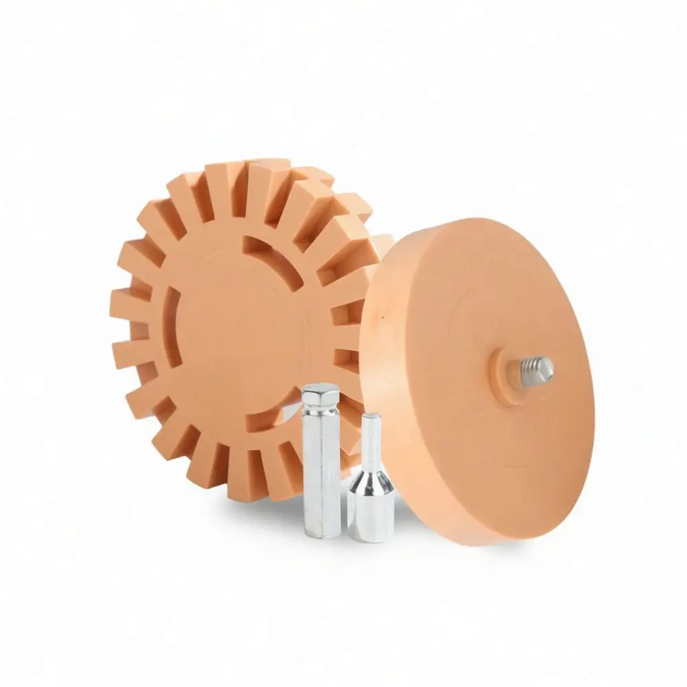 Auto Decal Sticker Remover Rubber Wheel Tool For Removing Car Glue Residue Paint Safe Polishing Disc Drill Adapter