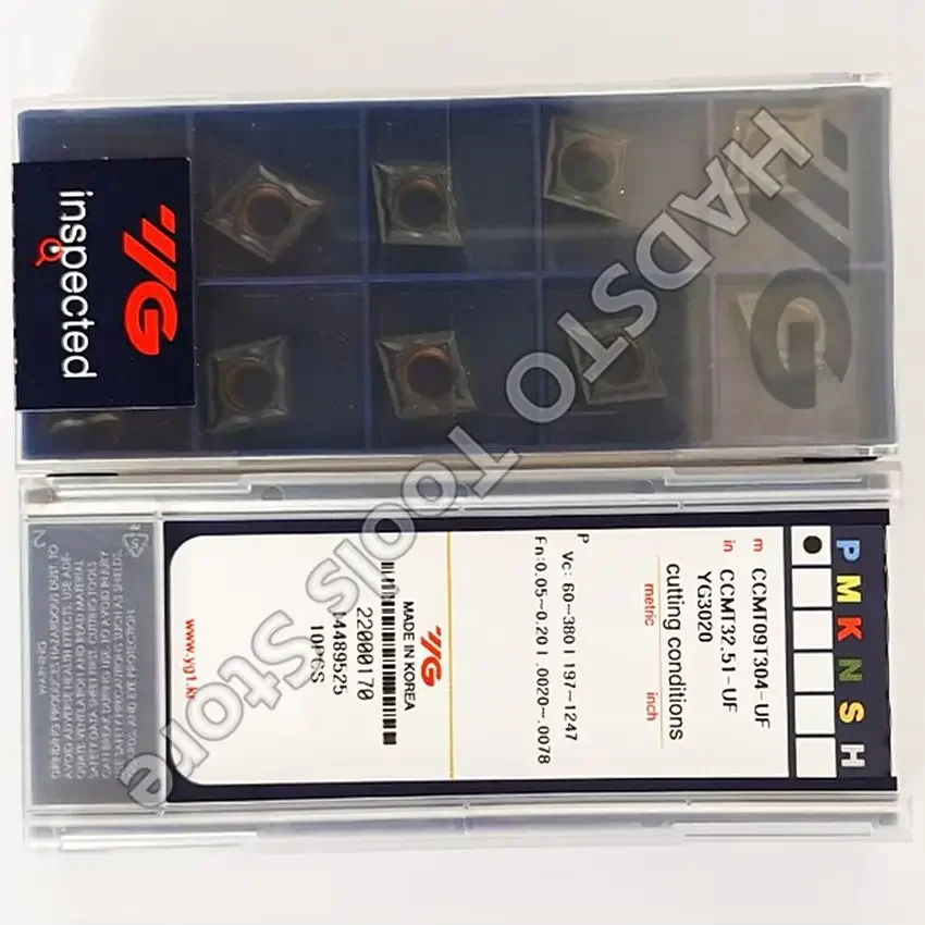 

CCMT09T304-UF YG3020 CCMT09T304-UF CCMT09T304 CCMT32.51 YG-1 YG CNC carbide inserts Turning inserts For Steel 10pcs/box