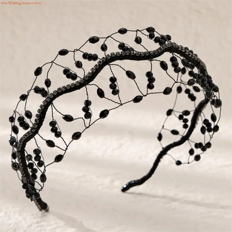 새로운 크리스탈 헤드 밴드 다재다능한 헤어웨어 모조리 헤드 피스 웨딩 헤드 드레스