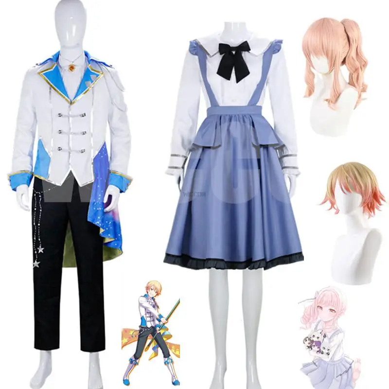 

Project Sekai Colorful Stage! Tenma Tsukasa Akiyama Mizuki Ootori Emu Cosplay Costume Uniform Suits Stage Costumes Cosplay Wig