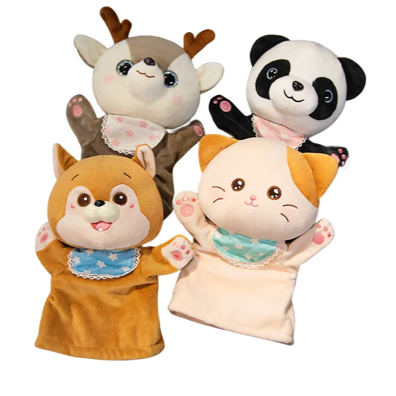 

25CM Kawaii Creative Sunny Animal Series Hand Puppets Interesting Toys Accompany Dolls Girls Kids Birthday Christmas Gift