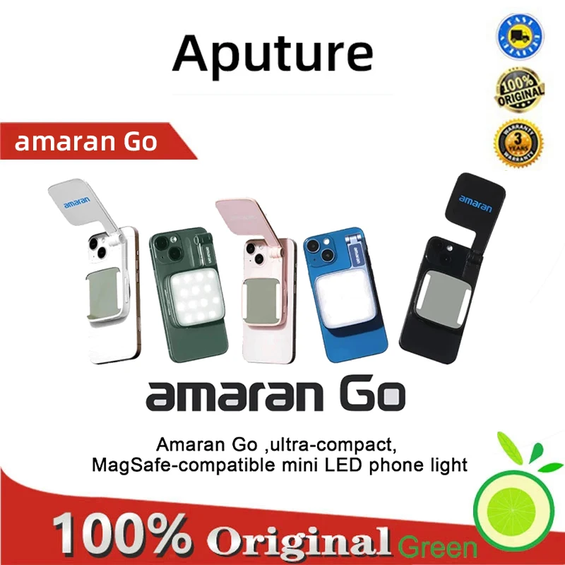 Aputure amaran Go Ultra-Compact Built-in Mirrored Mini LED Phone Light Magnetic Mount Versatile Flip Design for Vlogging Selfies