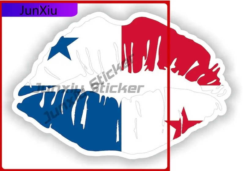 

Panama Lips Flag Stickers Personalized Custom Decals Adventure Motorcycle Stickers Pattern Custom Decals Car Decoration Sunshade