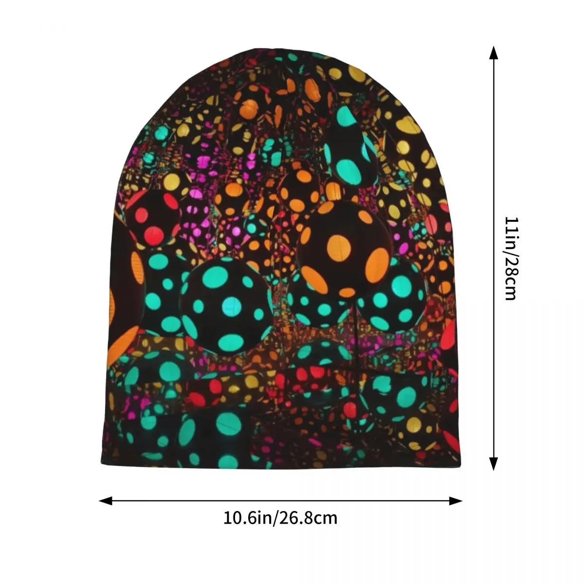 Yayoi Kusama Caps Light Ball Colorful Mystery Hip Hop Adult Outdoor Skullies Beanies Hat Spring Warm Multifunction Bonnet Hat