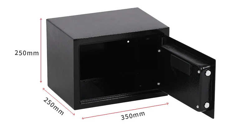 ตู้เซฟขนาดเล็กสำหรับใช้ในครัวเรือนตู้เซฟขนาด25ลิตรกันขโมยกล่องนิรภัยสำหรับสำนักงานทำจากเหล็กไร้ลายนิ้วมือ