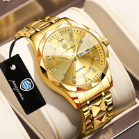 2025 New Luxury Watch Man 50M Waterproof Luminous Date Week Stainless Steel Men Watch Casual Quartz Men's Watches Male Clock+box
