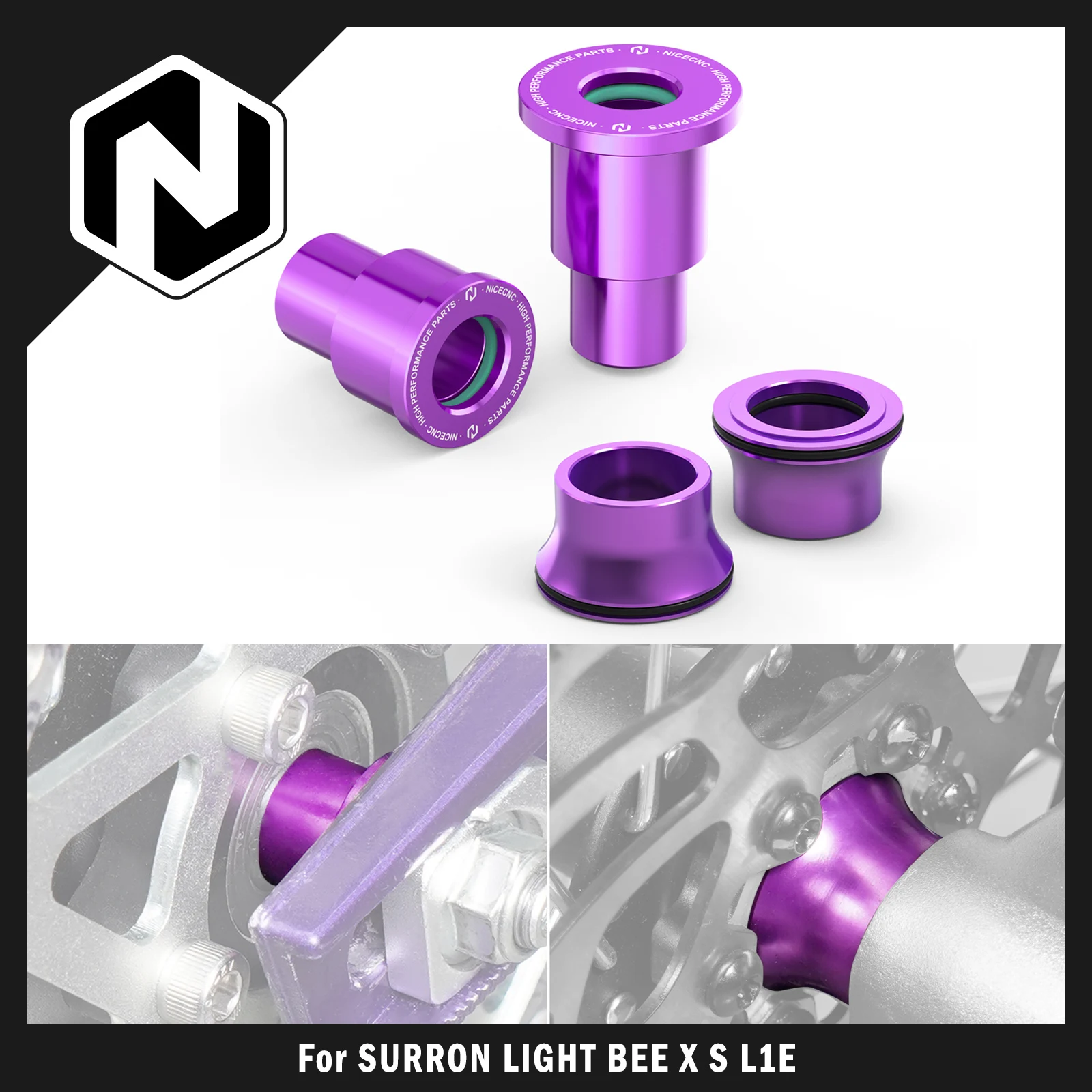 

NICECNC Front Rear Wheel Spacers Hub Collars O-ring For Surron Light Bee X S L1E For Segway X160 X260 Electric Dirt Bike