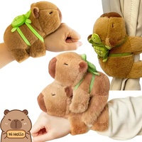 Rytanda Capybara Clap Circle Toys Slap Snap Wrap Wristband Bracelet Capybara Plush Hand Ring Fun Pop Circles Kids  Gift