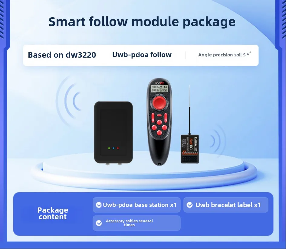 Follow trolley PDOA Follow module Golf trolley Angle measurement AOA Follow open source