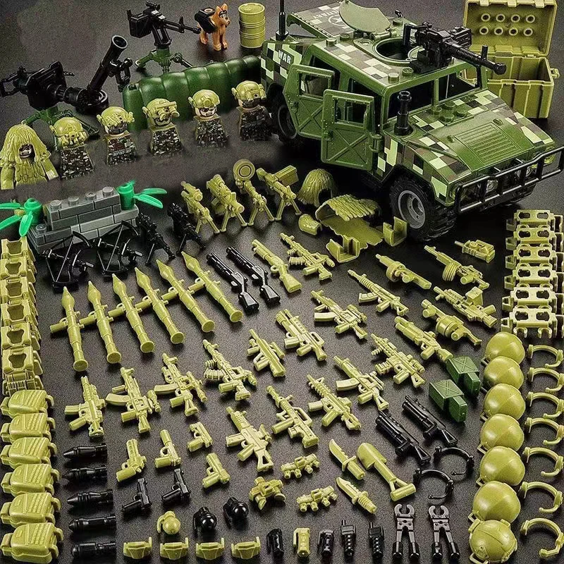 Jungle Thunder Assault Soldier Military Special Forces Building Blocks, Dolls, Soldiers, Weapons, Toys, Birthday Gifts