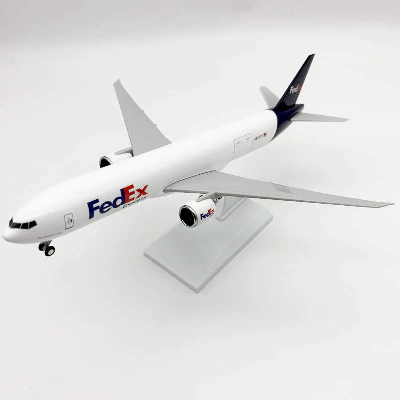 30CM Planes B777 Fedex Cargo Airways Boe-ing 777 Aircraft Diecast Model 1/240 Scale Resin Miniature Airplane Display Collection