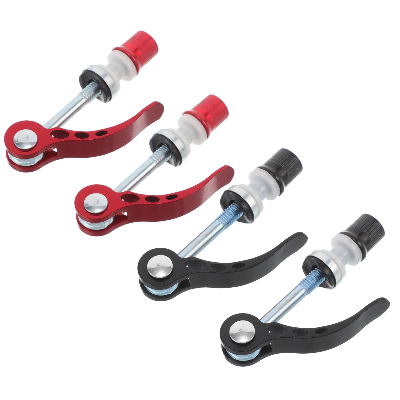 4Pcs Quick Release Bike Seat Clamp Adjustable Aluminum Alloy Lock Secure Seatpost Clamp for Mountain and Road Bicycles