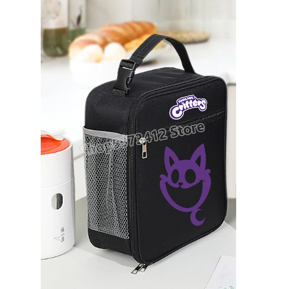 Smiling Critters Lunch Box per le donne Bento Bags Picnic bambini Tote Bag Game Figure catnapaddensato isolamento in foglio di alluminio