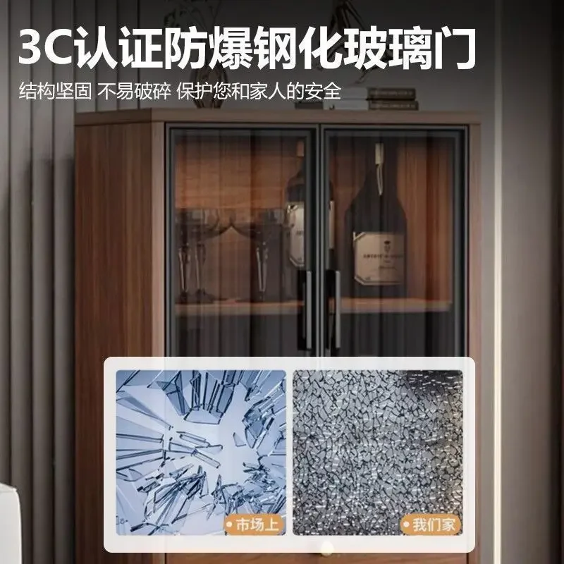 غرفة معيشة، خزانة مشروبات، منزلية، طراز صيني، حديث، وجبة خفيفة، خزانة جانبية، زجاج، متكامل #4