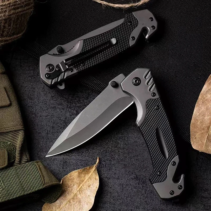 Stainless steel high hardness sharp folding knife pocket tactical knife suitable for camping, wilderness survival fishing