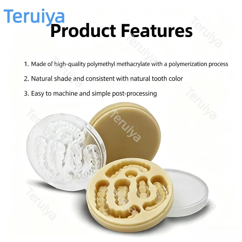 Dental Materials PMMA Milling Discs, Dental Resin Discs, Model Die Materials, Complete Sizes Available