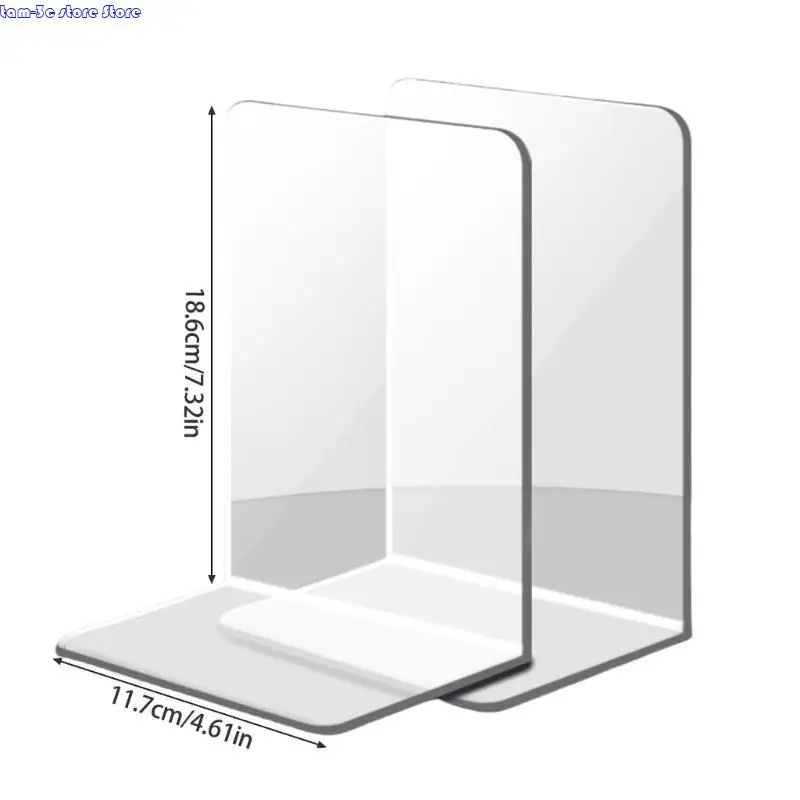 

D0UA 8 Pcs L-Shaped Bookends Book Support Decorative Bookends Book Stands Book Holders Shelf Book Stoppers for Library Office