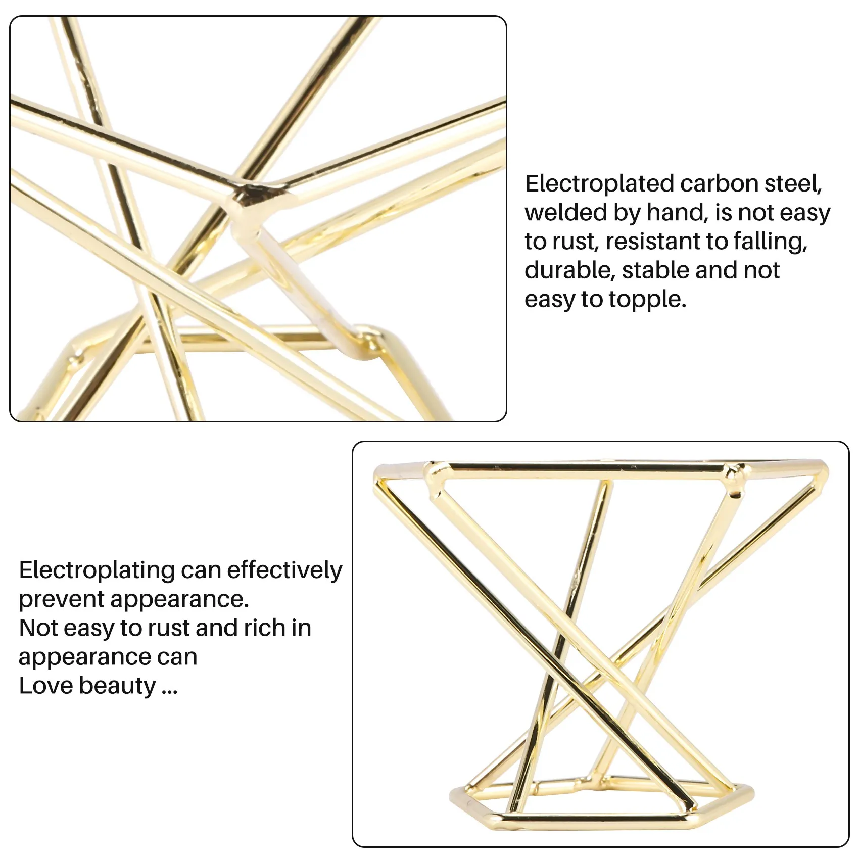 A67P-soporte geométrico para plantas de aire, estante para plantas de aire, soporte para plantas de Metal, estantes para macetero, decoración Himmeli, contenedores de Tillandsia