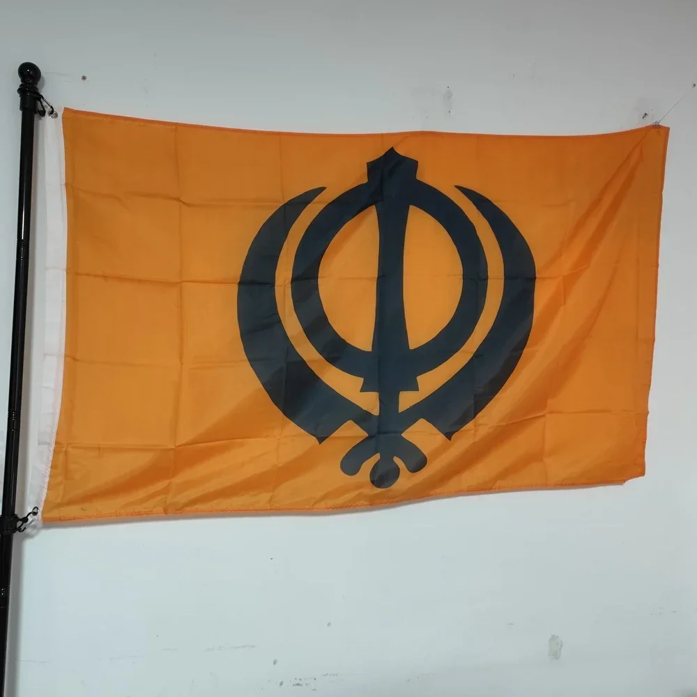 

Sikh Sikh Flag, Indian Sikhism Religion, Orange Polyester, Hanging Banner, Outdoor Decor, 90x150cm