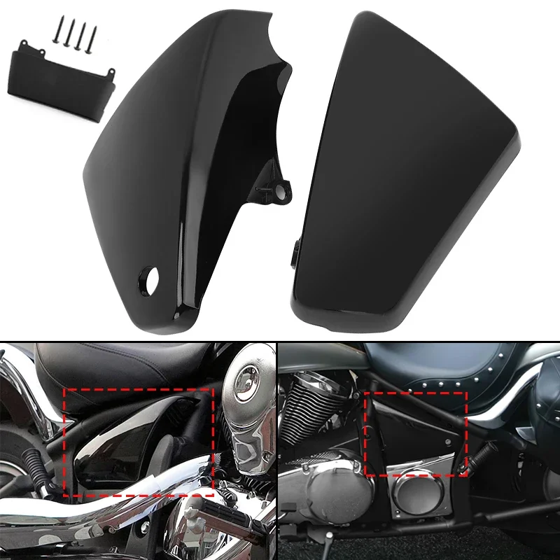 

For Kawasaki Vulcan VN900 Classic Custom 2006-2020 Black Motorcycle Battery Side Fairing Covers Frame Guard Protector