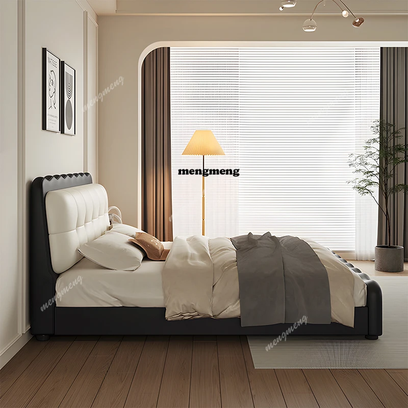 

Europen Italian Double Bed Designer Headboard Big Queen Frame Double Bed Bedroom Twin Adults Cama De Casal Home Furniture