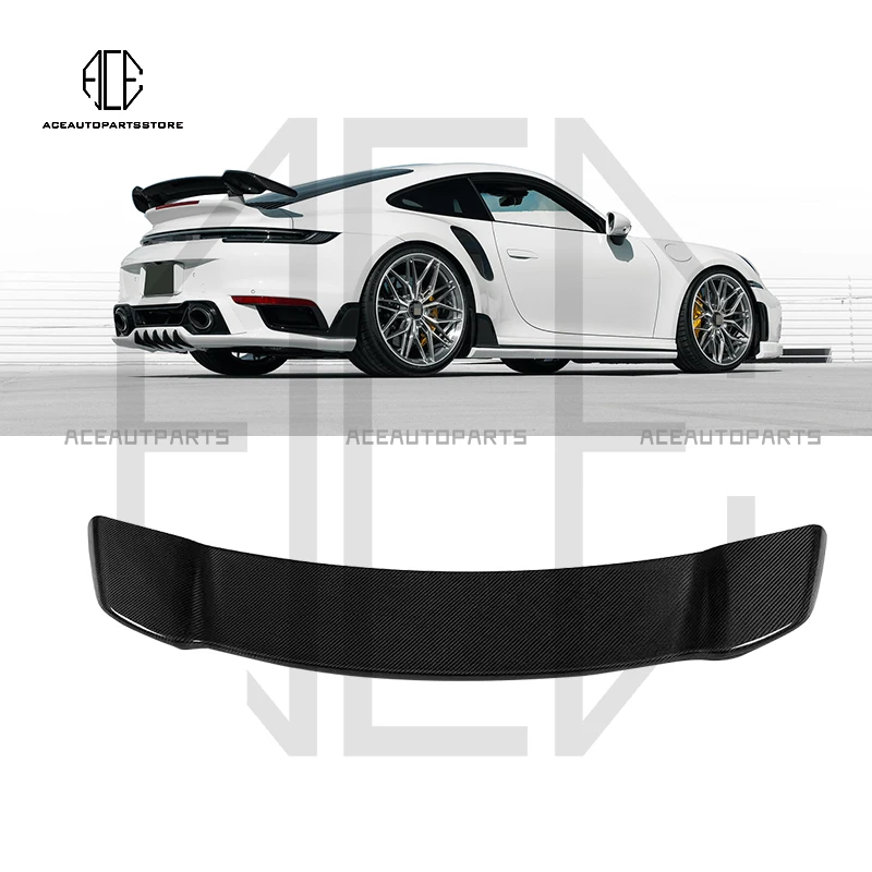 

Dry Carbon Fiber Car Accessoris Rear Trunk Wing For Porsche 911 992 Upgrade Turbo S Tech Style Tail Wing Rear Spoiler Lip Wings