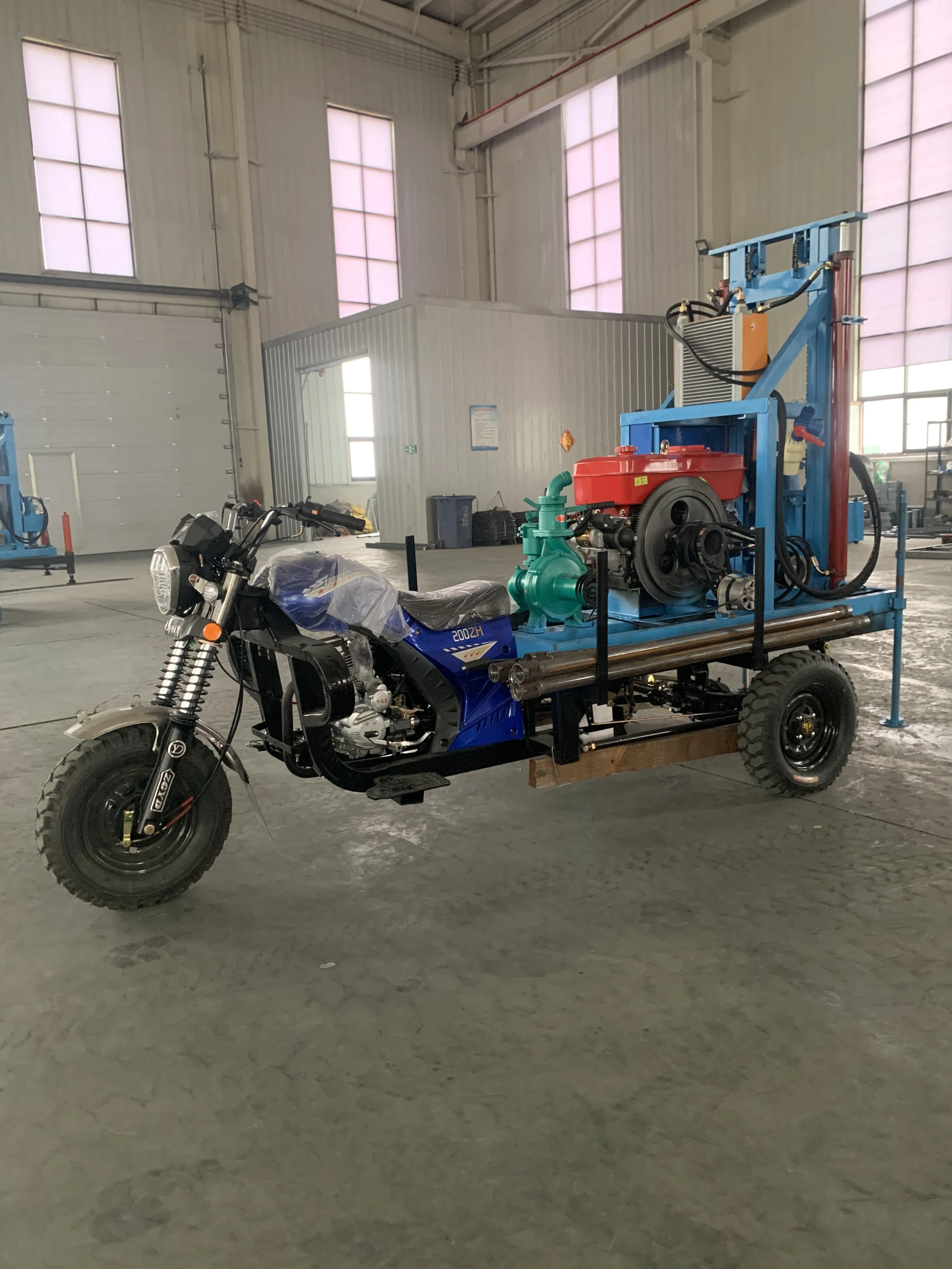 Индивидуальная буровая установка, отверстие для машины, 180 м, 200 м, гидравлический насос, трехколесный велосипед, буровая установка для водяных скважин