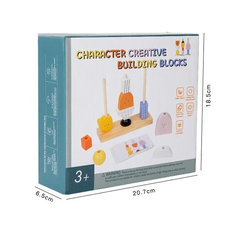 Babyblok Stapelen Matching Puzzelspel Montessori Speelgoed Vorm Cognitie Denken Logisch Creatief Educatief Speelgoed voor Peuter