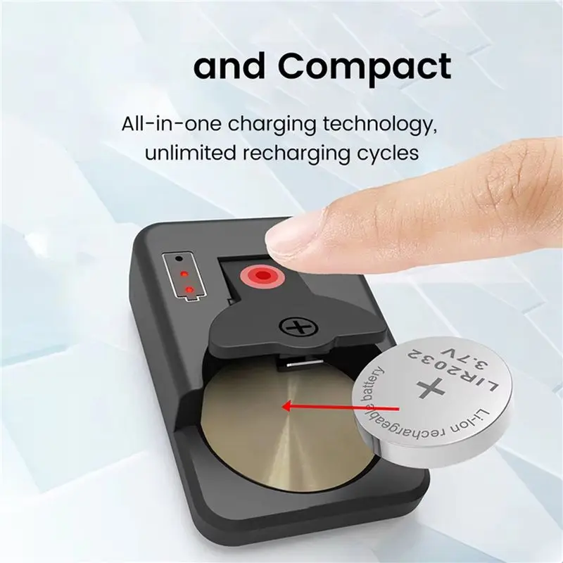 ABGI 2X USB C Coin Cell Button Battery for LIR1025 1220 1254 1632 2032 2430