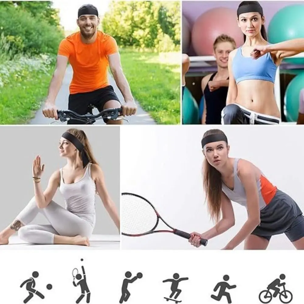 

Платок-антиперспирант против пота, быстросохнущая эластичная теннисная повязка на голову, дышащая эластичная повязка на голову, впитывающая пот, тренажерный зал, фитнес