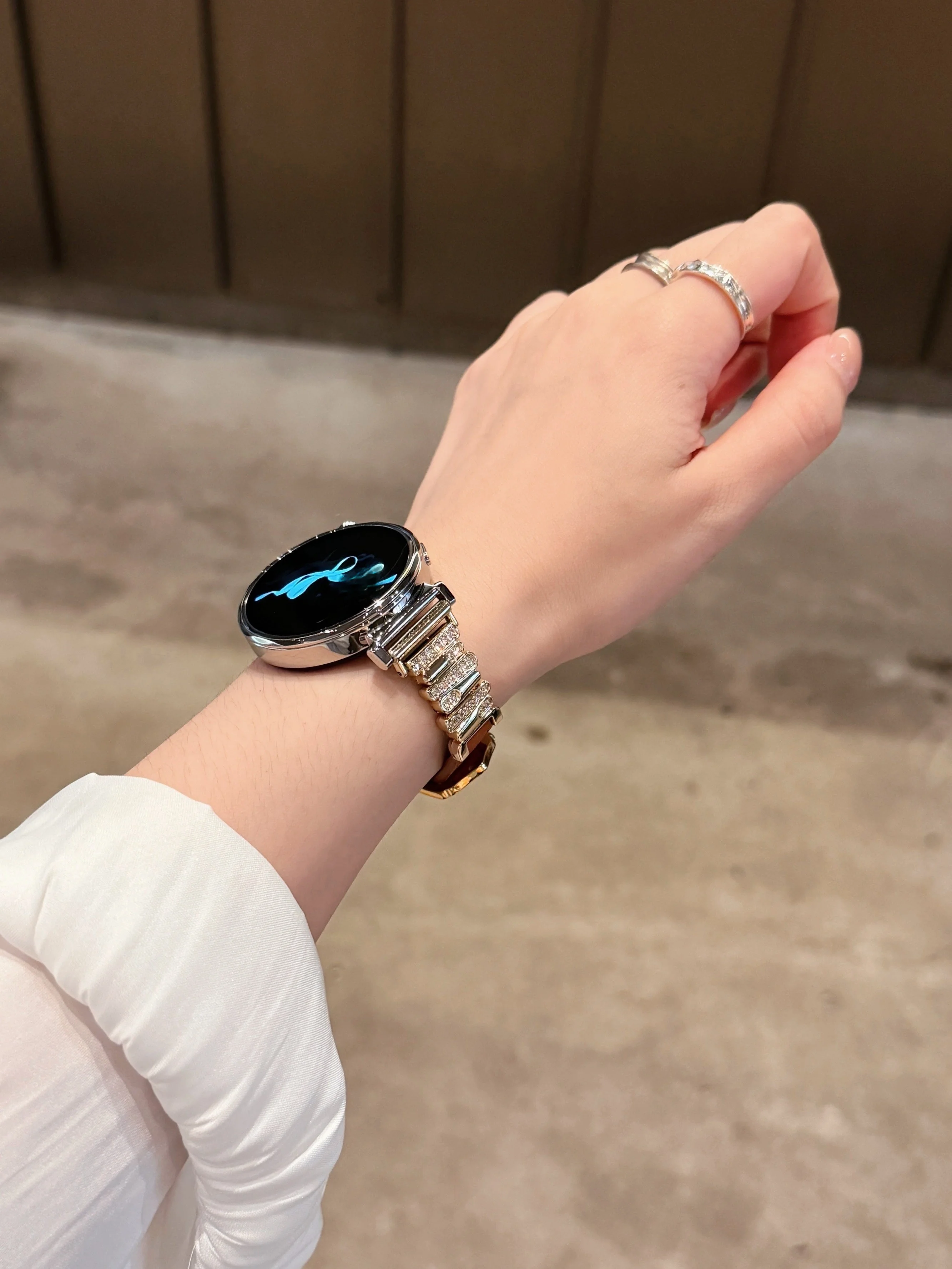 

Suitable for HW Watch Fit3/Fit4 straps and HW Band 8/9/10NFC stepped metal leather handmade straps