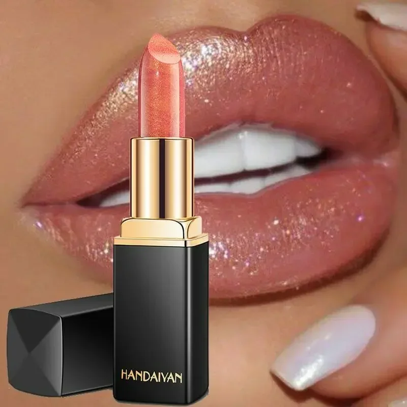 Shimmer Lipstick 9 Color Sexy Mermaid Red Pink Pearlescent Lipstick Waterproof Lasting Moisturizing Shiny Lipsticks Women Makeup