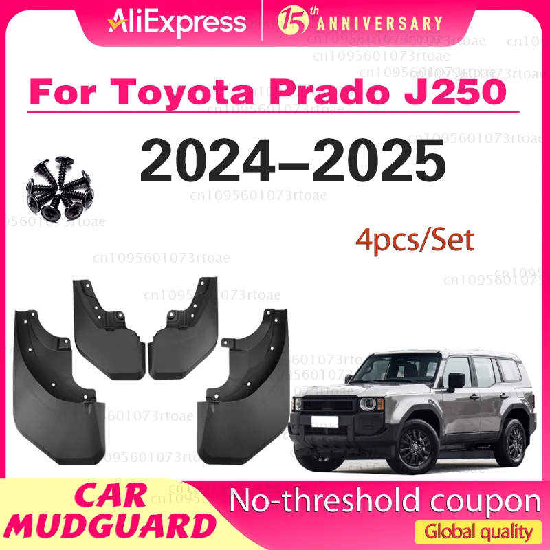 

For Toyota Land Cruiser Prado FJ90 FJ120 FJ150 LC250 1995-2025 Mudflaps Splash Guards Mudguards Front or Rear