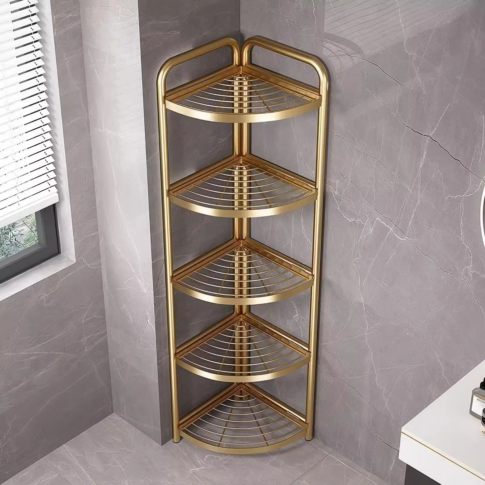

Toilet Shelf Bathroom Toilet Corner Triangular Storage Rack Non-punching Washstand Bathroom Accessories Solar Panel מדפים رفوف