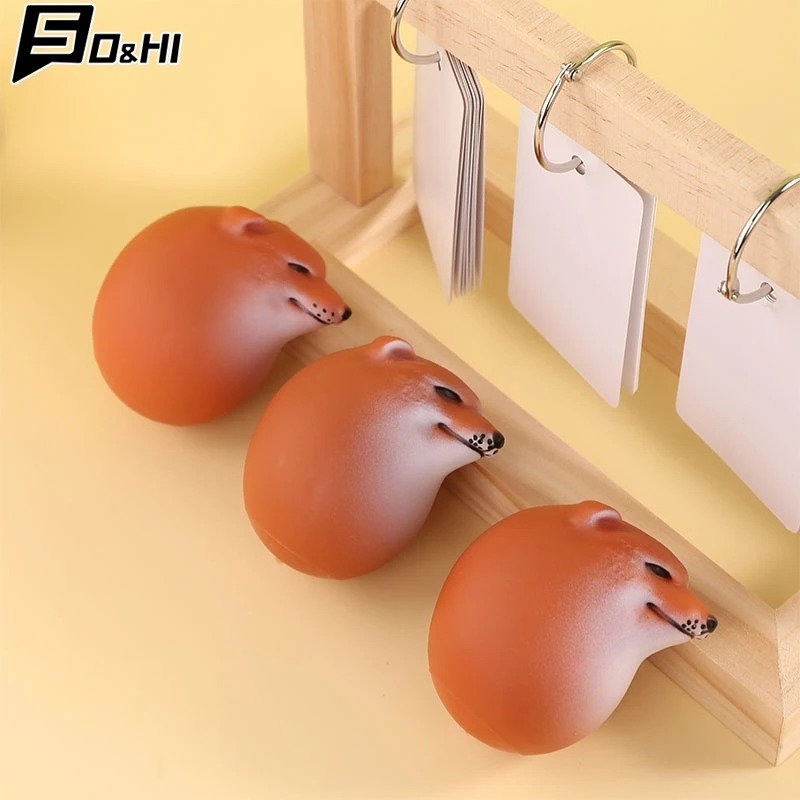 1Pcs Creative Shiba Inu Realistic Egg Shape PVC Desk Decor Dog & Egg Union Decorations For Home Offices Fun Christmas Gifts